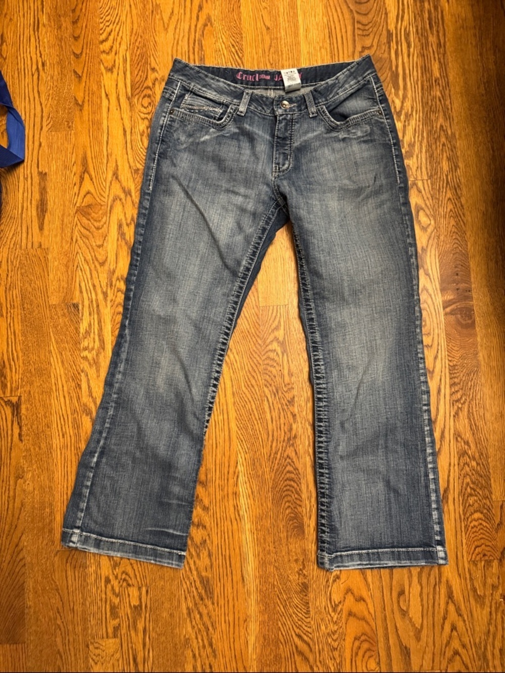 Cruel Girl Jayley Women's Distressed Denim Bootcut Jeans size 31 Short